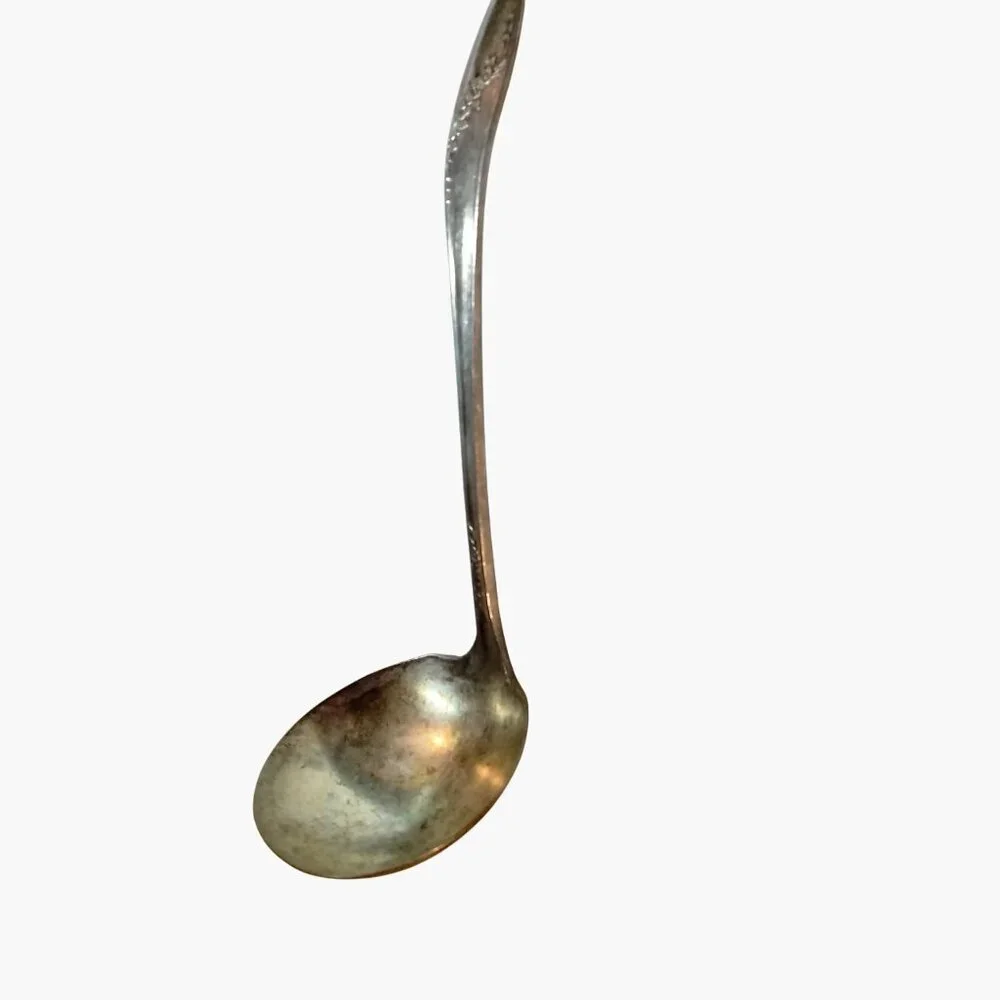 Tudor Plate Oneida Community Gravy Ladle Silver Plated Floral Pattern